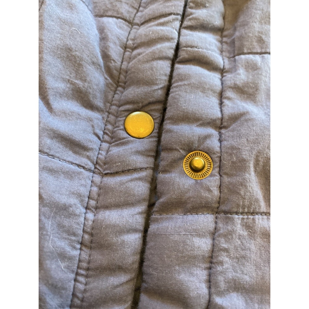 Amuse‎ Society Women Jacket L/XL Blue Palm Embroidered Quilted ButtonUp Beach - Picture 4 of 8